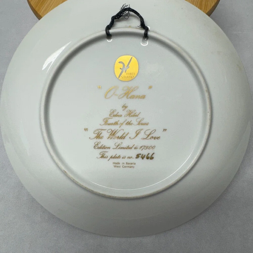 Edna Hibel O’Hana Collector Plate World I Love Series Japanese Woman Ltd Ed 5466